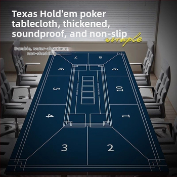 Полиестерна правоъгълна покривка за маса за покер и маџонг, устойчива на намачкване, клетъчен модел, американски стил