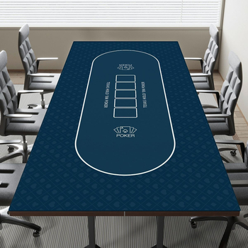 Полиестерна правоъгълна покривка за маса за покер и маџонг, устойчива на намачкване, клетъчен модел, американски стил
