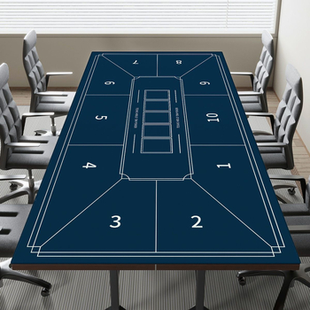 Полиестерна правоъгълна покривка за маса за покер и маџонг, устойчива на намачкване, клетъчен модел, американски стил