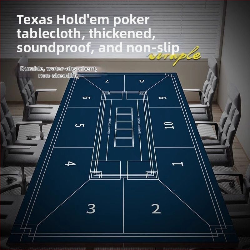 Полиестерна правоъгълна покривка за маса за покер и маџонг, устойчива на намачкване, клетъчен модел, американски стил