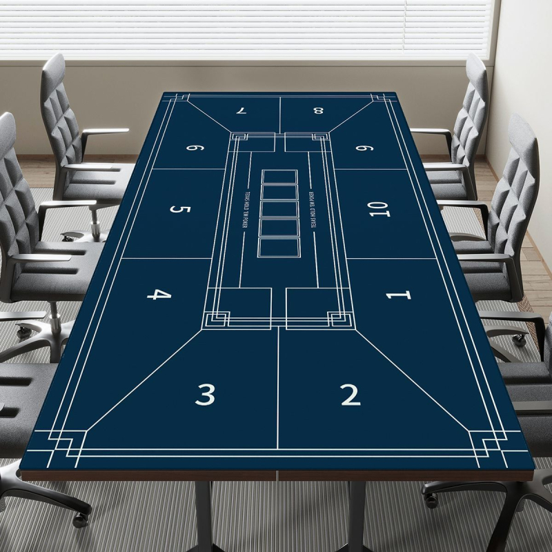 Полиестерна правоъгълна покривка за маса за покер и маџонг, устойчива на намачкване, клетъчен модел, американски стил