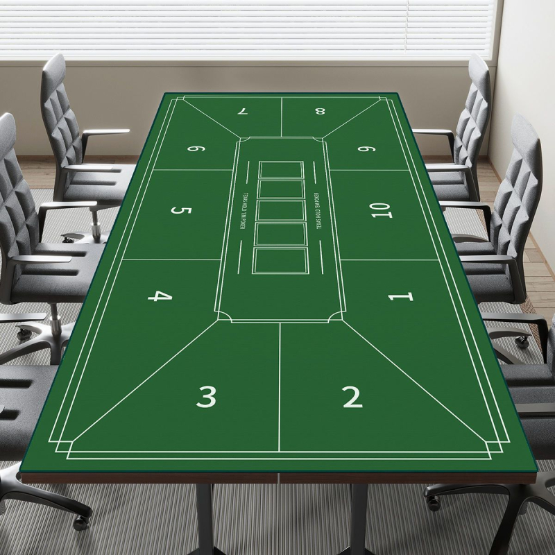 Полиестерна правоъгълна покривка за маса за покер и маџонг, устойчива на намачкване, клетъчен модел, американски стил