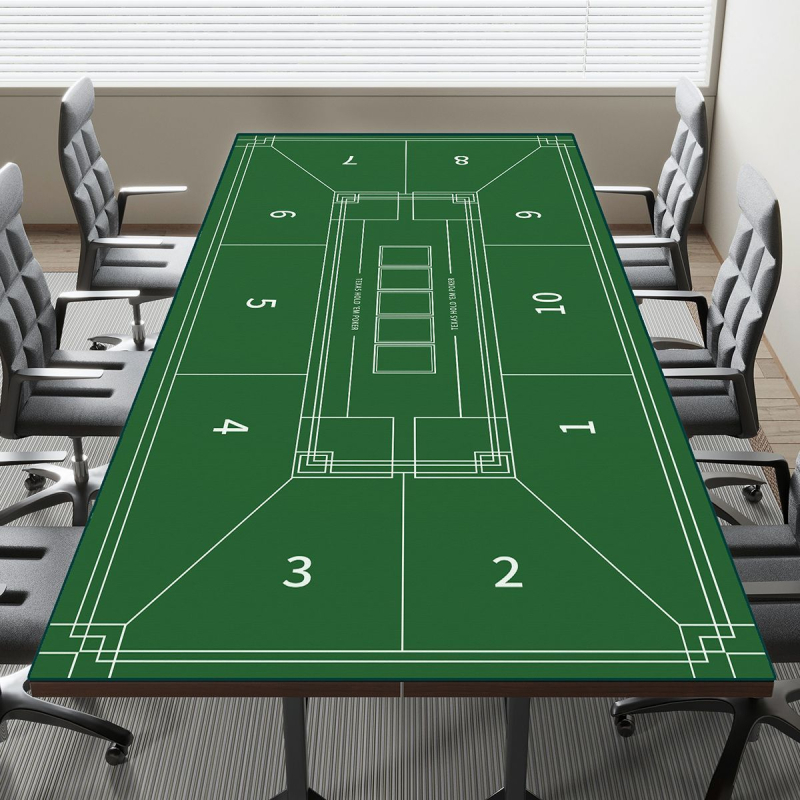 Полиестерна правоъгълна покривка за маса за покер и маџонг, устойчива на намачкване, клетъчен модел, американски стил