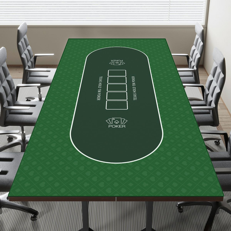 Полиестерна правоъгълна покривка за маса за покер и маџонг, устойчива на намачкване, клетъчен модел, американски стил