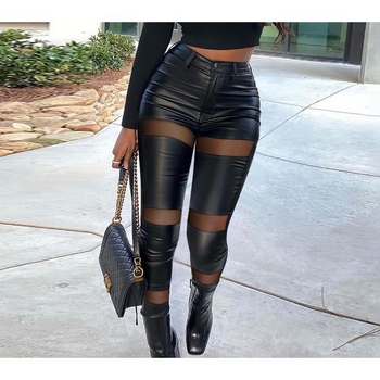 Muške casual cropped hlače s visokim strukom, elastične, uski kroj
