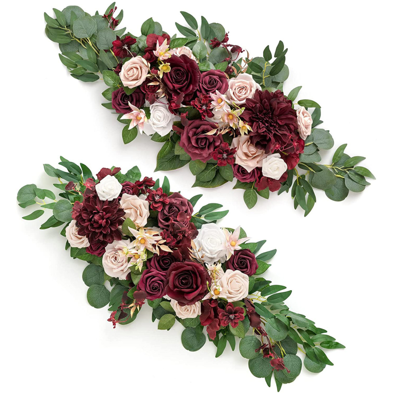 Esküvői virágok ívhez készlet (két darab) — Anyag: erősített Oxford szövet; Csomagolás: karton; Alkalmas esküvőkre; Személyre szabható feldolgozás: Igen; Licencelt magáncímke: Igen.