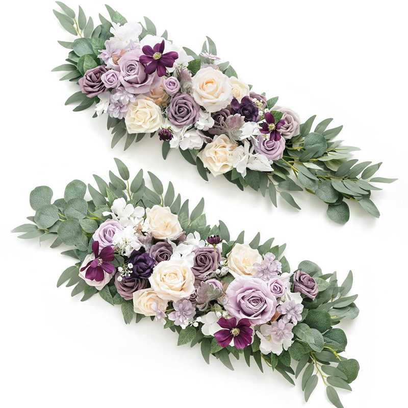 Esküvői virágok ívhez készlet (két darab) — Anyag: erősített Oxford szövet; Csomagolás: karton; Alkalmas esküvőkre; Személyre szabható feldolgozás: Igen; Licencelt magáncímke: Igen.