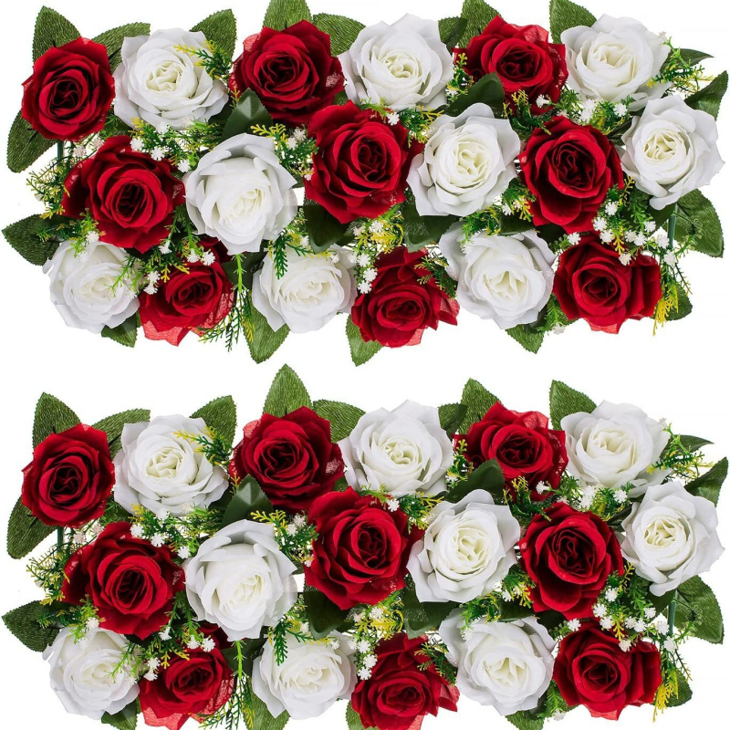 Esküvői virágok ívhez készlet (két darab) — Anyag: erősített Oxford szövet; Csomagolás: karton; Alkalmas esküvőkre; Személyre szabható feldolgozás: Igen; Licencelt magáncímke: Igen.