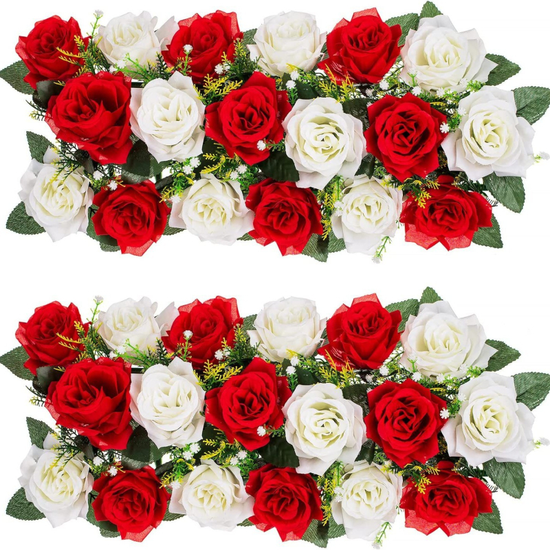 Esküvői virágok ívhez készlet (két darab) — Anyag: erősített Oxford szövet; Csomagolás: karton; Alkalmas esküvőkre; Személyre szabható feldolgozás: Igen; Licencelt magáncímke: Igen.