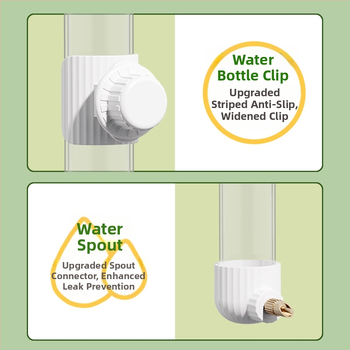 Dispenser automat de apă pentru papagal, din acrilic; recipient tip seringă; brand Demon pet; personalizabil pentru comenzi mari