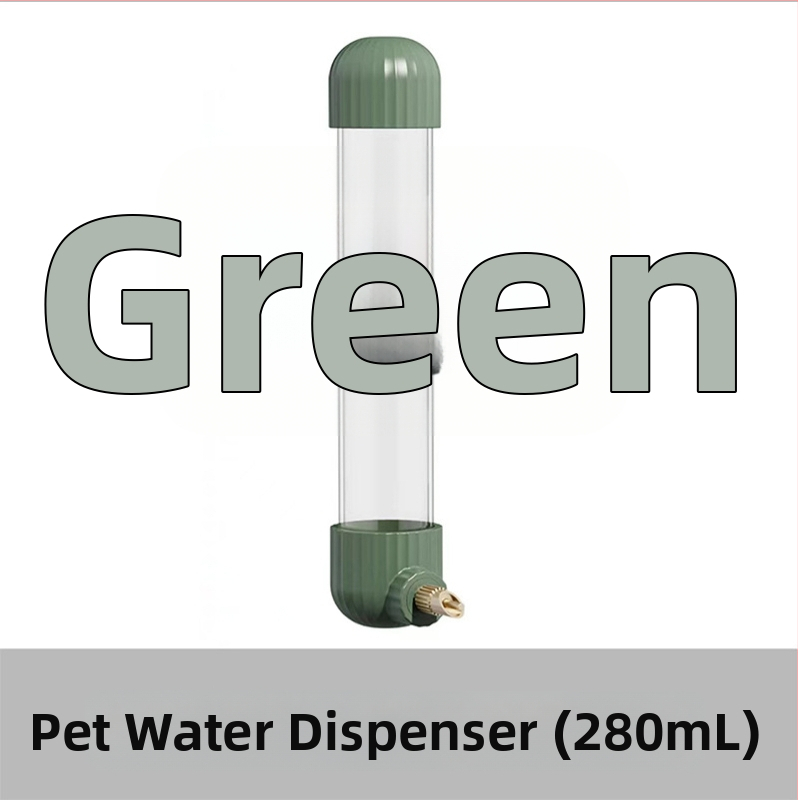 Dispenser automat de apă pentru papagal, din acrilic; recipient tip seringă; brand Demon pet; personalizabil pentru comenzi mari