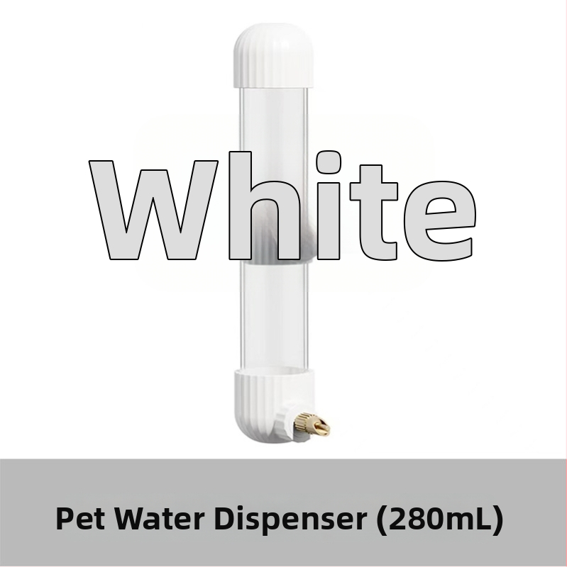 Dispenser automat de apă pentru papagal, din acrilic; recipient tip seringă; brand Demon pet; personalizabil pentru comenzi mari