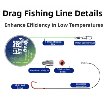 Комплект за риболов на карп: линии за есенно-зимния сезон, PE материал