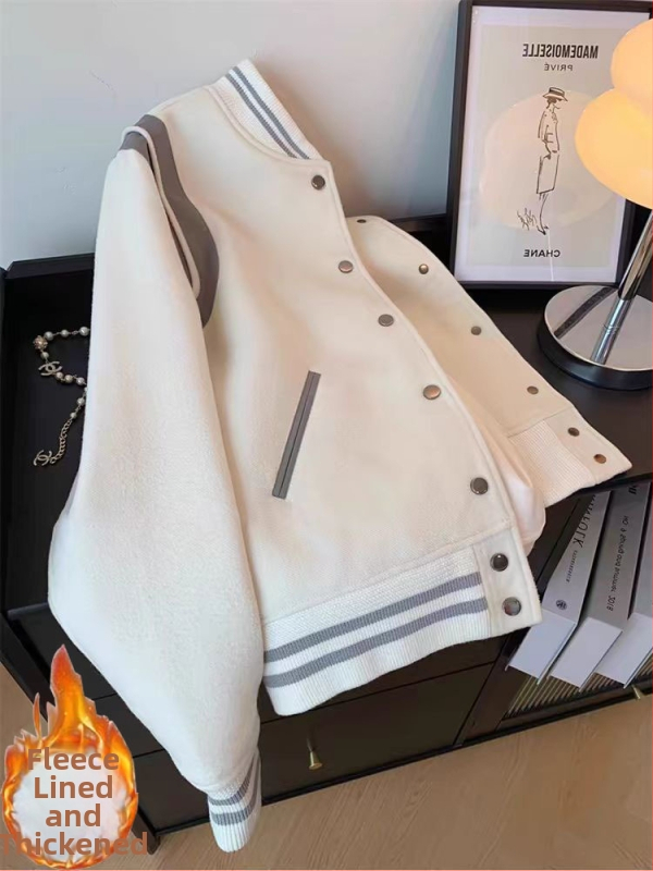 Basebalové sako Chenille so Spandexom, golier Polo, rukávy princezné, zapínanie na jeden gombík, voľný strih