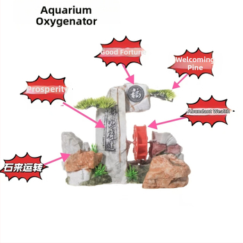 Gyanta vízkerék akvárium dekoráció – tájépítés stílus, Yitong márka, 50 darabos csomag