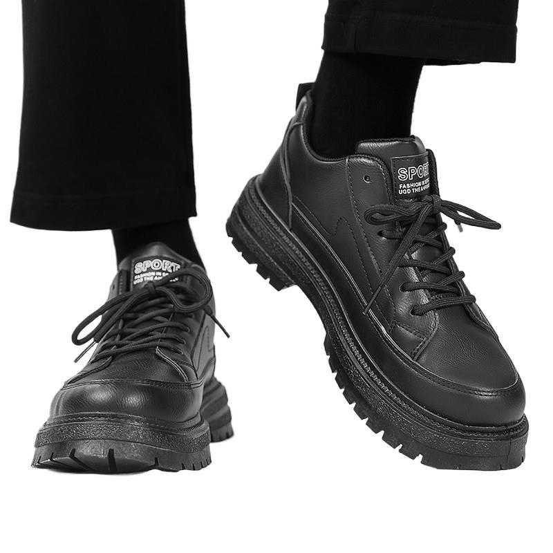 Мъжки мокасини - водоустойчиви, открит пръст, нисък глезен, гумена подметка, връзки