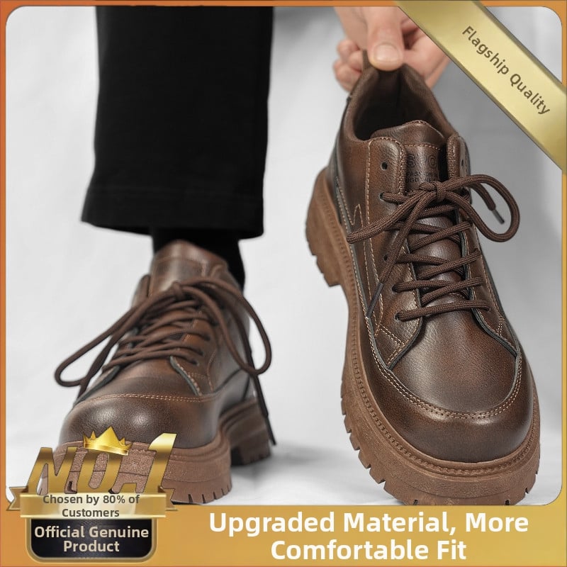 Мъжки мокасини - водоустойчиви, открит пръст, нисък глезен, гумена подметка, връзки