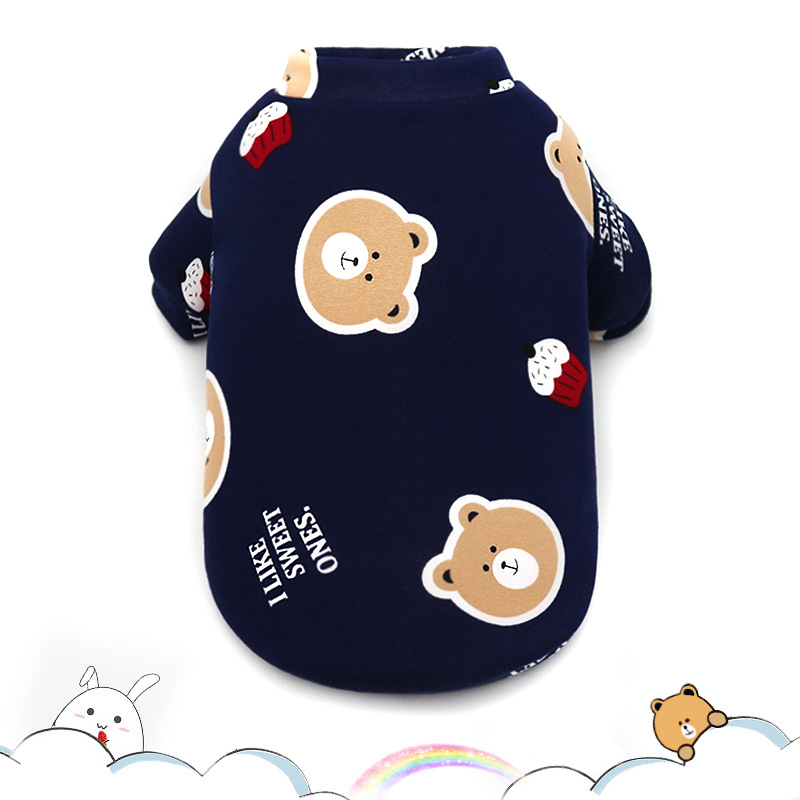 Poohlo kisállat ruházat – nyomtatott őszi-téli ruházat fleece bélésével, kis testű kutyáknak és macskáknak; Márka: Poohlo; Kategória: Kisállat ruházat; Anyag: Egyéb; Nem: Univerzális