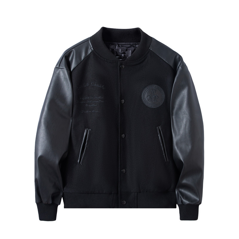 Férfi hip-hop stílusú kabát álló gallérral, egyrendű gombolással, poliészter-keverék anyag (70% poliészter), bélés poliészter