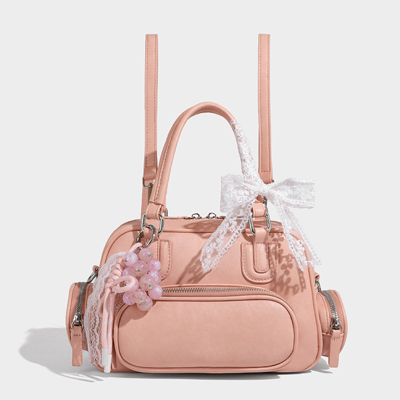 Дамска PU саквъл-кросбоди чанта — хоризонтална квадратна форма, ципно откриване, подплата от нейлон, лято 2025