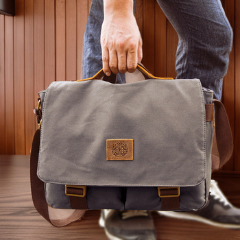 Muška crossbody torba — platnena, prozračna, model 2823B, poliester podstava