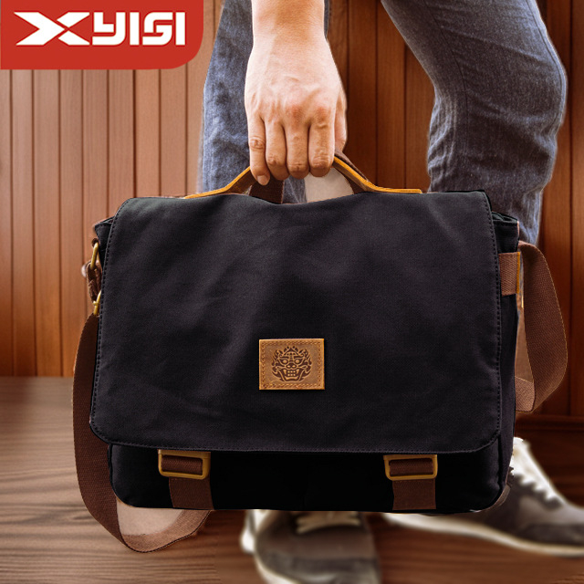 Muška crossbody torba — platnena, prozračna, model 2823B, poliester podstava