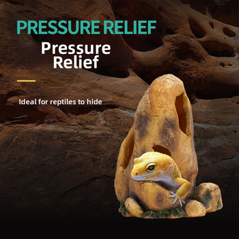 Kőhatású rejtekhely kapaszkodó háziállatok számára – teráriumi dekoráció gyantából, stílus: kő, cél: rejtek és ellazulás, súly 0,4 kg, csomagolás 24 darab