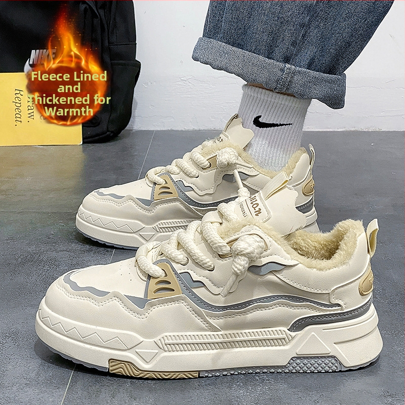 Pantofi sport pentru bărbați cu partea superioară din microfibră, căptușeală din pluș sintetic, talpă PVC, închidere cu șireturi, design cu glezna joasă