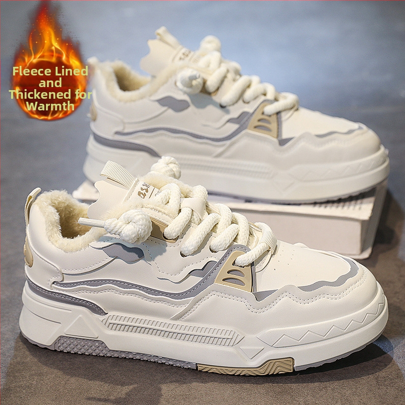 Pantofi sport pentru bărbați cu partea superioară din microfibră, căptușeală din pluș sintetic, talpă PVC, închidere cu șireturi, design cu glezna joasă