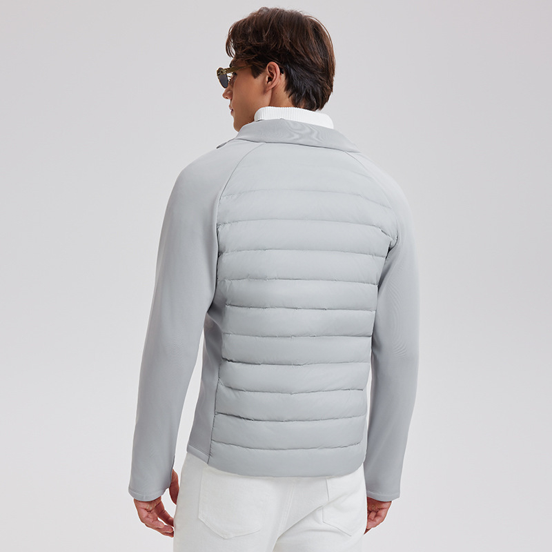 Muška puffer jakna - Slim Fit; Punjeno gusjim perjem 250–300 g; Sadržaj perja 51–55%; Zaštita od hladnoće -20°C do -5°C