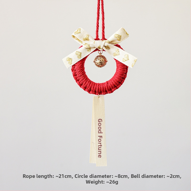 Nuchi ornament de Anul Nou cu clopoțel, caracter de binecuvântare și motiv zodiacal, pandant mini suspendat pentru Festivalul de primăvară