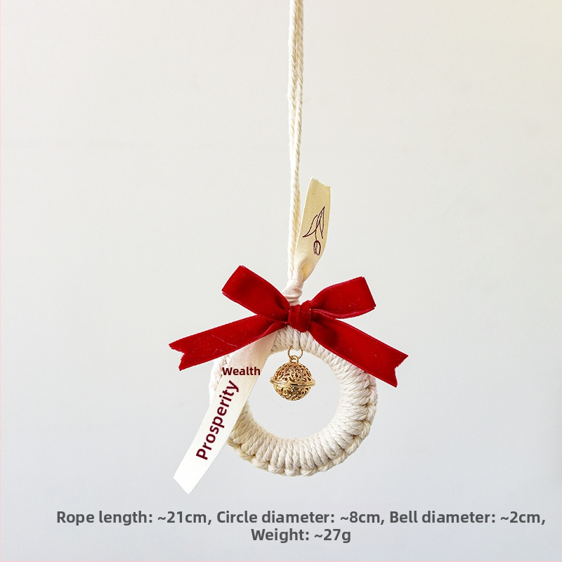 Nuchi ornament de Anul Nou cu clopoțel, caracter de binecuvântare și motiv zodiacal, pandant mini suspendat pentru Festivalul de primăvară
