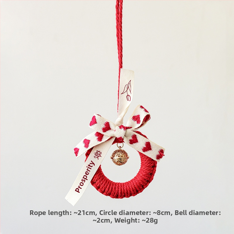 Nuchi ornament de Anul Nou cu clopoțel, caracter de binecuvântare și motiv zodiacal, pandant mini suspendat pentru Festivalul de primăvară