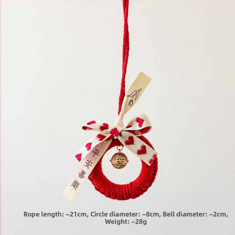 Nuchi ornament de Anul Nou cu clopoțel, caracter de binecuvântare și motiv zodiacal, pandant mini suspendat pentru Festivalul de primăvară