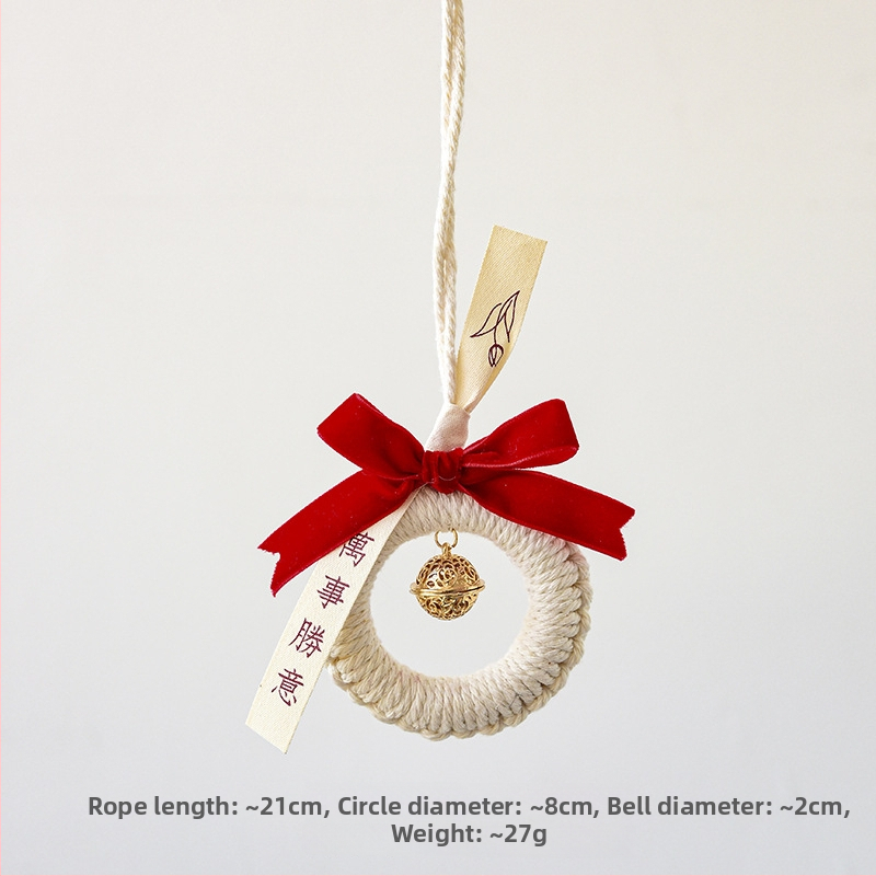 Nuchi ornament de Anul Nou cu clopoțel, caracter de binecuvântare și motiv zodiacal, pandant mini suspendat pentru Festivalul de primăvară