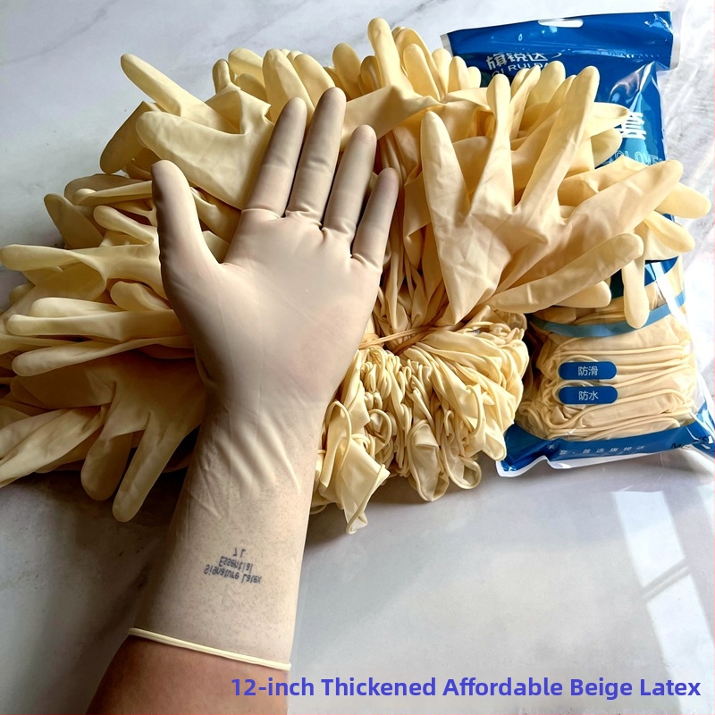 Mănuși de unică folosință din latex gros, ambidextru, 25 perechi (material: latex; grosime: groasă; design: ambidextru; cantitate: 25 perechi)