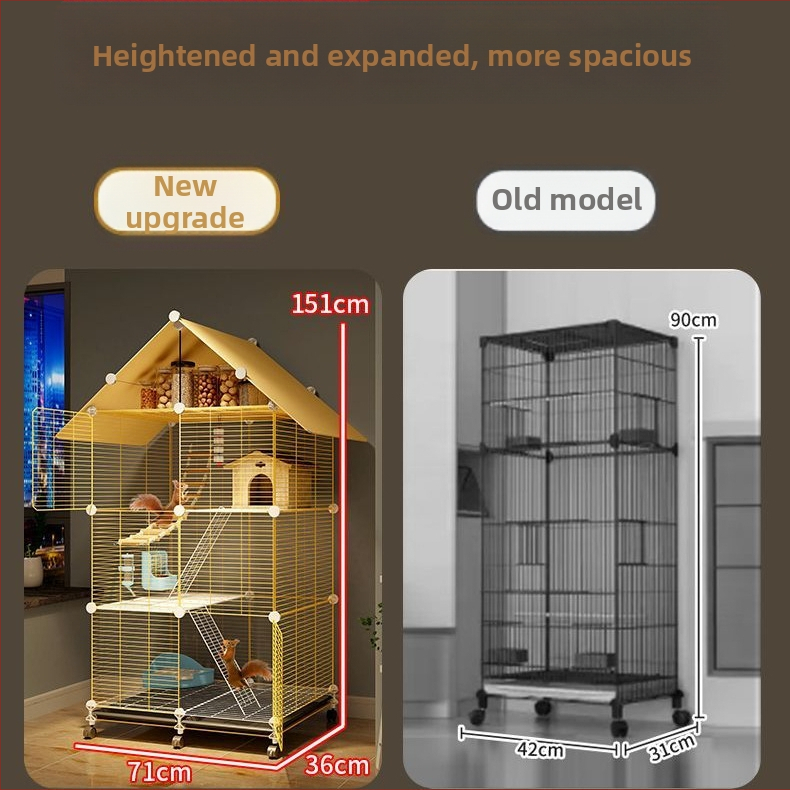 Klietka pre činčilu, nerezová oceľ, 3-podlažná platforma, model F98S57777S565T