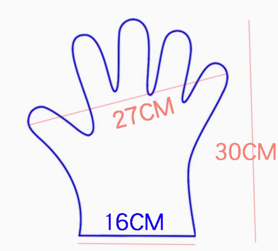 Mănuși de unică folosință din plastic, îngroșate, rezistente la uzură, ambalate individual