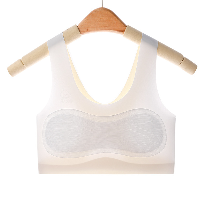 Σουτιέν χωρίς ραφές για κορίτσια, σε στυλ γιλέκο, με υπερλεπτές διαμορφωμένες κάψες, πλήρες κάλυμμα, σταθεροί ιμάντες, χωρίς μεταλλική ενίσχυση, διαπνέον νάιλον, στυλ καρτούν, για ηλικίες 13–18 ετών