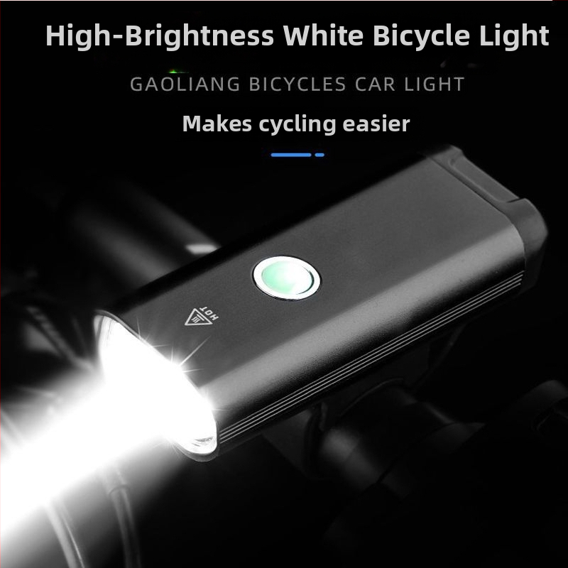 Предна светлина за велосипед от алуминиева сплав, презареждаща се, силна мощност за планински велосипед и нощно каране