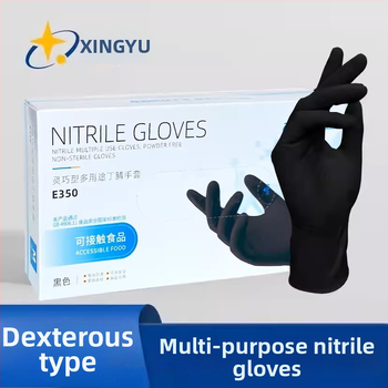 Mănuși de nitril de unică folosință, rezistente la ulei și antiderapante, certificate pentru alimentație; potrivite pentru gătit gourmet, industria frumuseții, îngrijirea animalelor, grădinărit și reparații ale mașinilor.