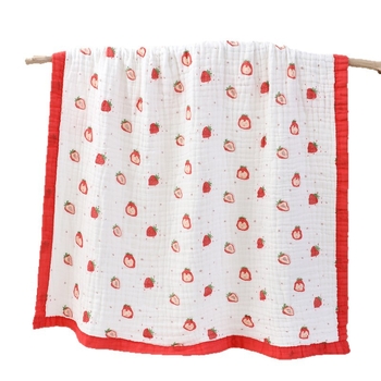 Βρεφική πετσέτα μπάνιου από γάζα, έξι στρώσεων με ευρύ άκρο, κατάλληλη για νεογέννητα, τεσσάρων εποχών, 200–300 g, μοντέρνο μινιμαλιστικό σχέδιο