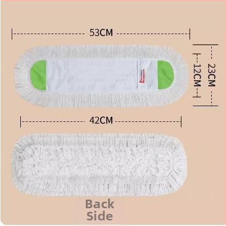 Isida mop plat pentru podea cu cap din fire de bumbac, tip praf din material textil, tijă din oțel inoxidabil