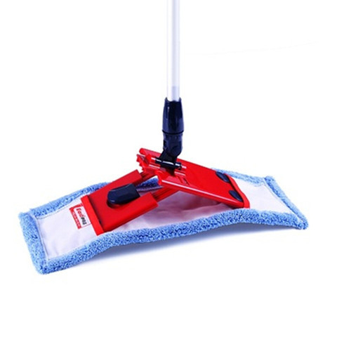 Isida mop plat pentru podea cu cap din fire de bumbac, tip praf din material textil, tijă din oțel inoxidabil