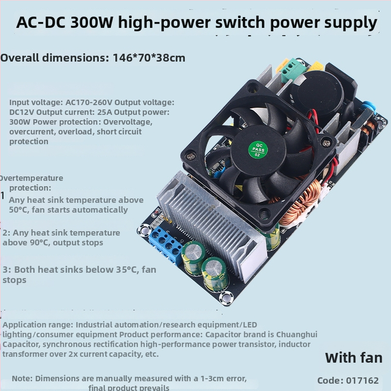 Prepínaný zdroj napájania 350W s výstupmi 24/36/48V, vstup 220V AC, 10A, nastaviteľný