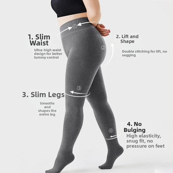 Colanți termici din bumbac pentru femei, primăvară–toamnă, groși și calzi, cu înaltă elasticitate, 50–70% poliester, 30–50% bumbac