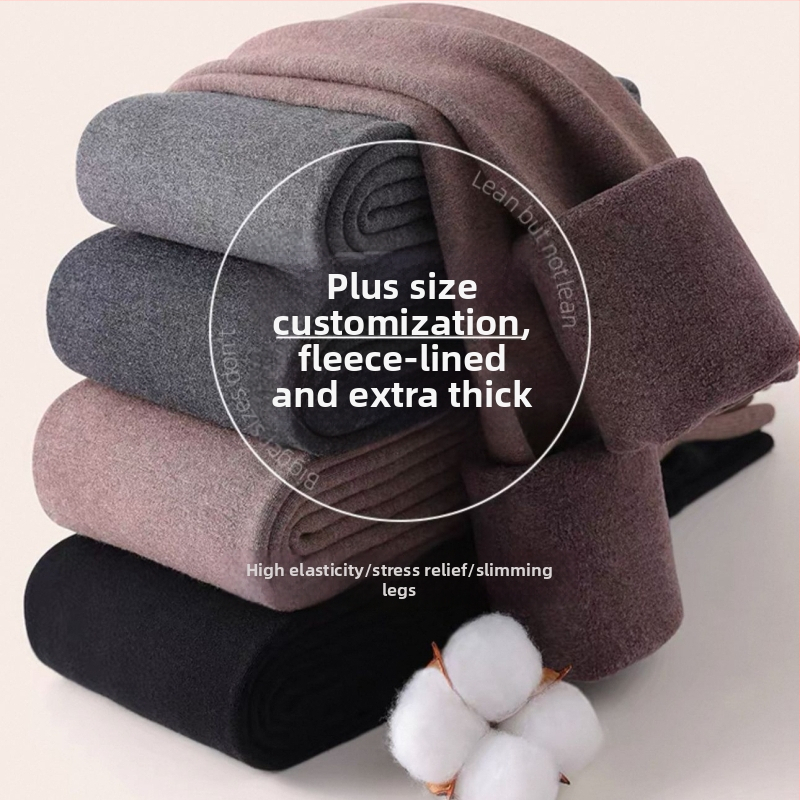 Colanți termici din bumbac pentru femei, primăvară–toamnă, groși și calzi, cu înaltă elasticitate, 50–70% poliester, 30–50% bumbac
