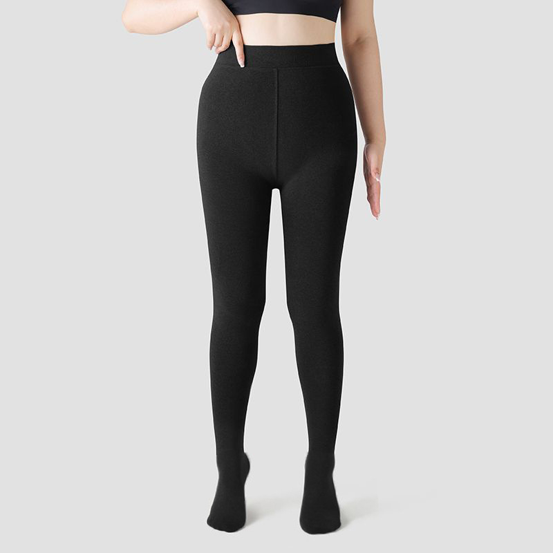 Colanți termici din bumbac pentru femei, primăvară–toamnă, groși și calzi, cu înaltă elasticitate, 50–70% poliester, 30–50% bumbac