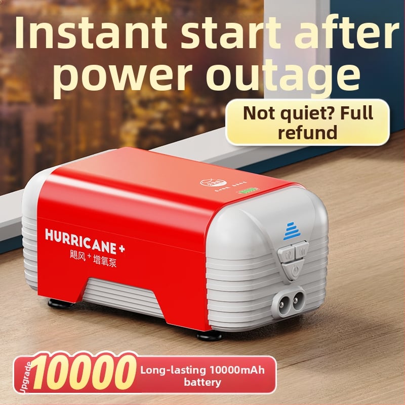 Old Fisherman αντλία οξυγόνου ενυδρείου – υπερ-σιωπηρή, AC/DC διπλής τροφοδοσίας, επαναφορτιζόμενη, βάρος 1.0 kg / 2.5 kg