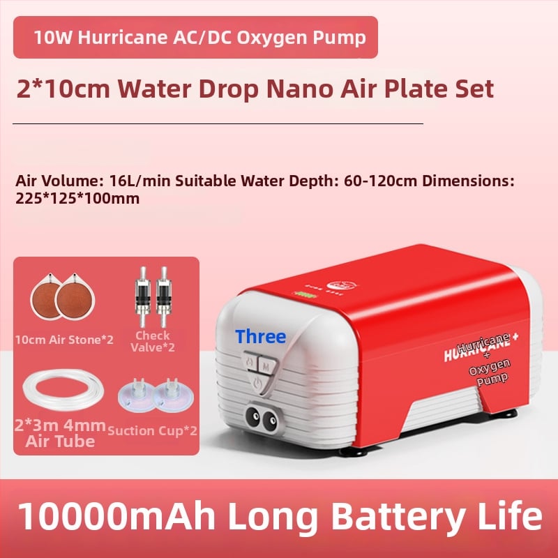 Old Fisherman αντλία οξυγόνου ενυδρείου – υπερ-σιωπηρή, AC/DC διπλής τροφοδοσίας, επαναφορτιζόμενη, βάρος 1.0 kg / 2.5 kg